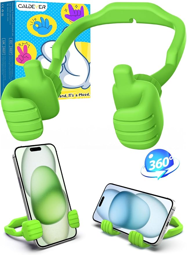 Valentines Gifts for Kids Teens Boys Girls Cell Phone Stand: Upgrade Adjustable Thumbs Up Lazy Phone Holder for Desk Fun Birthday Gifts for Grandma Adults Husband from Wife