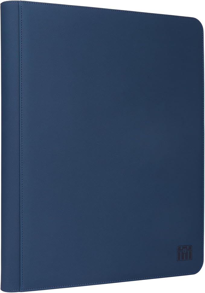 16 Pocket Top loader Binder, Holds 640 Top Loaders, Top loader Binder with Sleeves for Cards 3'' x 4'' Top loaders - Blue
