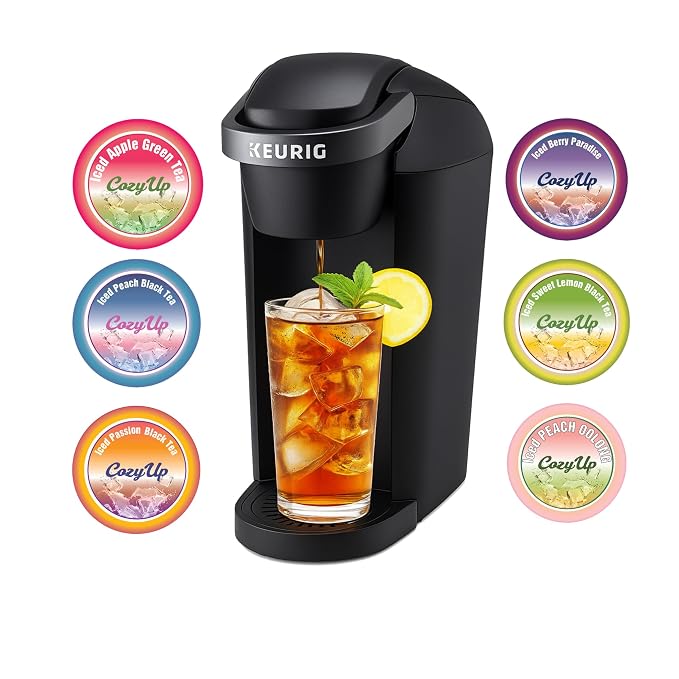 Cozy Up Iced Sweet Fruit Tea Variety Pack, 36 Count - Compatible with Keurig Brewers, Includes Berry Paradise,Peach,Passion,Lemon,Peach Oolong & Apple Green Tea - Single Serve Pods for Brew Over Ice