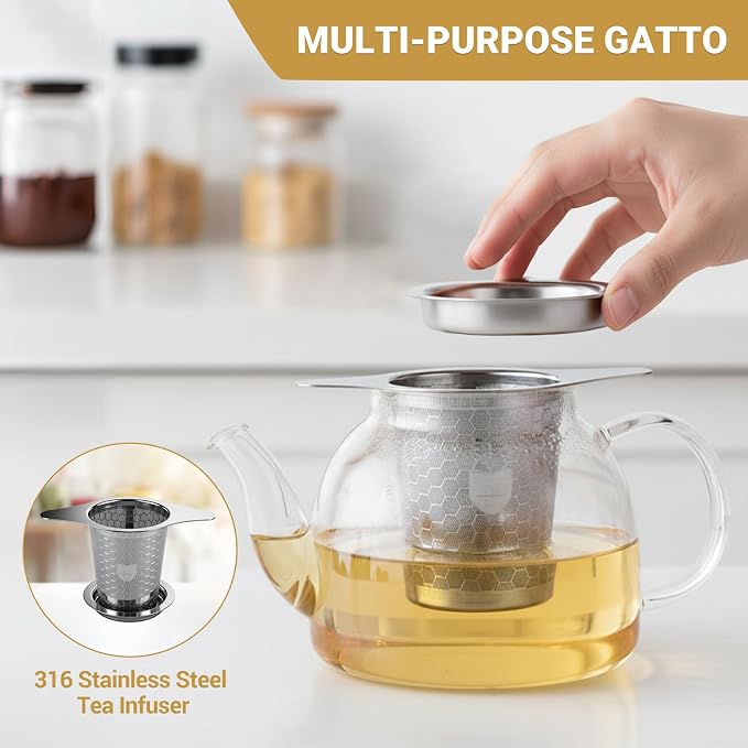 2 Packs 316 Stainless Steel Tea Infuser with Ultra-Fine Mesh – Food Grade Tea Strainer & Tea Steeper for Loose Leaf Tea, Durable and Rustproof