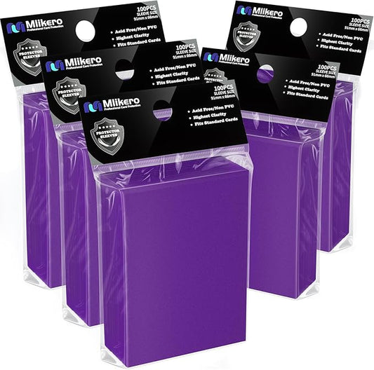 500 Count Card Sleeves, Matte Magic Card Sleeves, Smooth Shuffle & Tear Resistant, Fit for MTG, TCG, CCG (Purple)