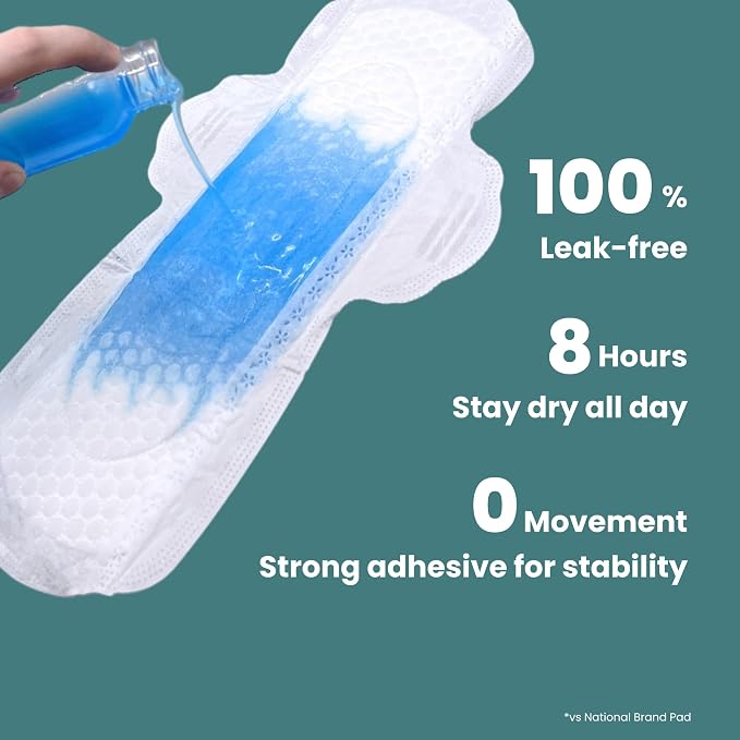 uNeat Ultra Thin Sanitary Pads for Women, Long Overnight Period Pads with Wings, Feminine Care, Heavy Absorbency, Unscented, Sanitary Napkins, (Size 3, 20 Count)