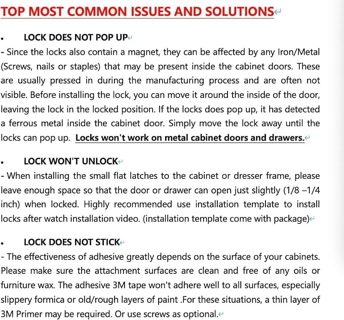 Vmaisi Adhesive Magnetic Locks for Cabinets & Drawers (10 Locks and 2 Keys) (Pack of 2)