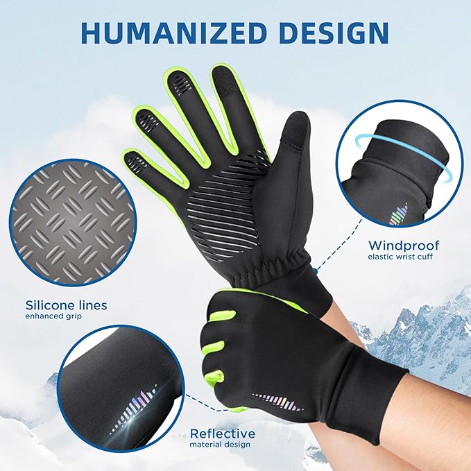 SIMARI Kids Winter Gloves Touchscreen Warm Thermal Water-Resistant for Boy Girl Running Cycling Snow Skiing in Cold Weather