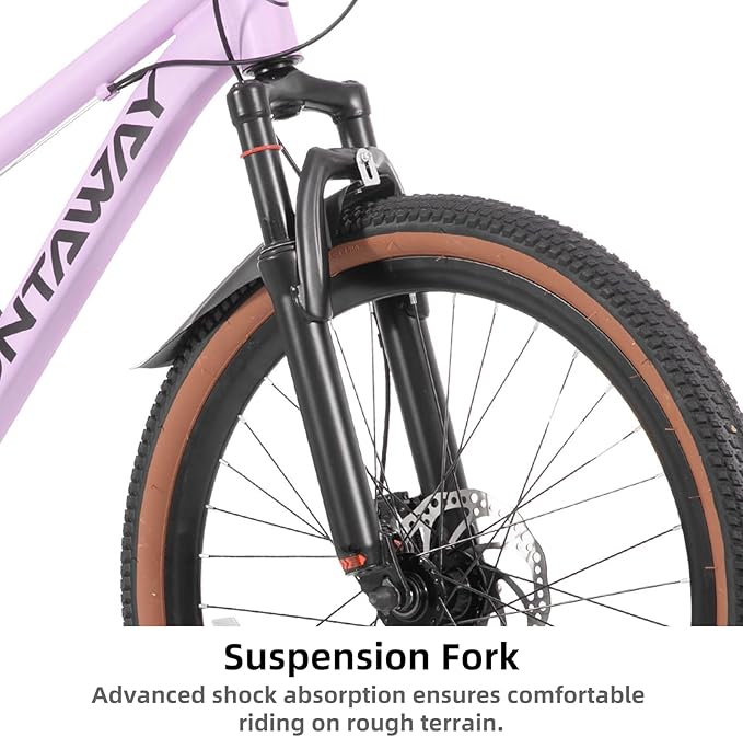 KEANO Huntaway 20 24 Inch Kids Bike for Boys & Girls Ages 7-12 Years Hardtail Mountain Bike for Kids with Aluminum Frame and 7-Speed Drivetrain Children Bicycle