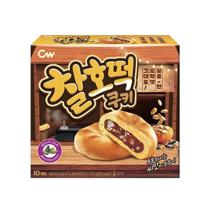 Gong Jooo MaMa CW(Chung Woo) Korean Chewy Filled Rice Cake Cookie Variety Gift Box (HO TTEOK 10)