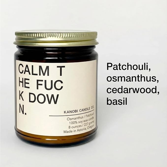 Patchouli & Osmanthus Scented Soy Candle: 100% All Natural Soy Wax, Phthalate-Free Premium Fragrance, Lead and Zinc-Free Cotton Wick, Long-Lasting, Clean Burn