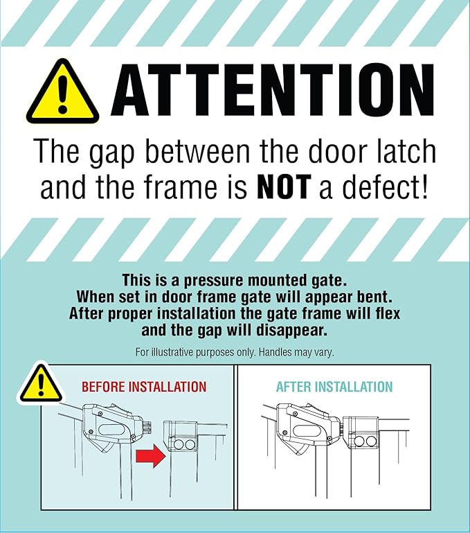 Regalo Safety 30-35” Extra Wide Baby Gate for Doorways & Bottom of Stairs, Pressure Mounted Walk-Through Gate for Babies, Toddlers & Pets, Bronze
