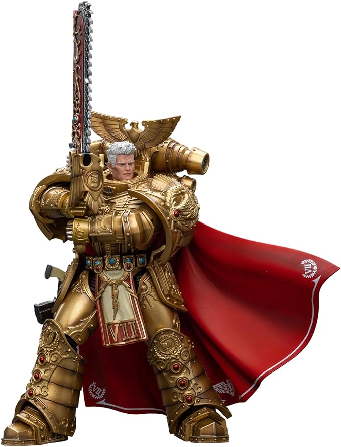 JOYTOY Warhammer 40,000 1/18 Action Figure Imperial Fists Rogal Dorn Primarch of The Vllth Legion Collection Model Birthday Gifts 7- Inch