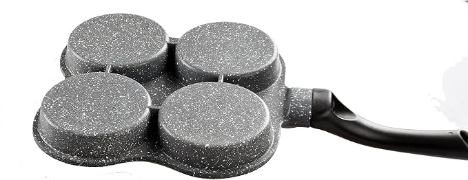 Rustless Egg Frying Pan | 4-Cup Nonstick Easy Clean Egg Cooker Omelet Pan For Breakfast Swedish Pancake, Plett, Crepe Pan Gas Stove and Other Stoves Cookware