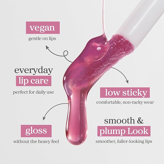 NOONI Korean Lip Oil - Applefig | Long-Lasting, Moisturizing, Plumping, Revitalizing for Dry Lips, Waterproof, No Peel Off, Hydrating, Nourishing Crystal Clear, 0.12 FL Oz