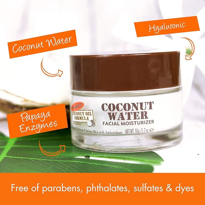Palmer's Coconut Oil Formula Coconut Water Face Moisturizer, 1.7 Ounce Jar