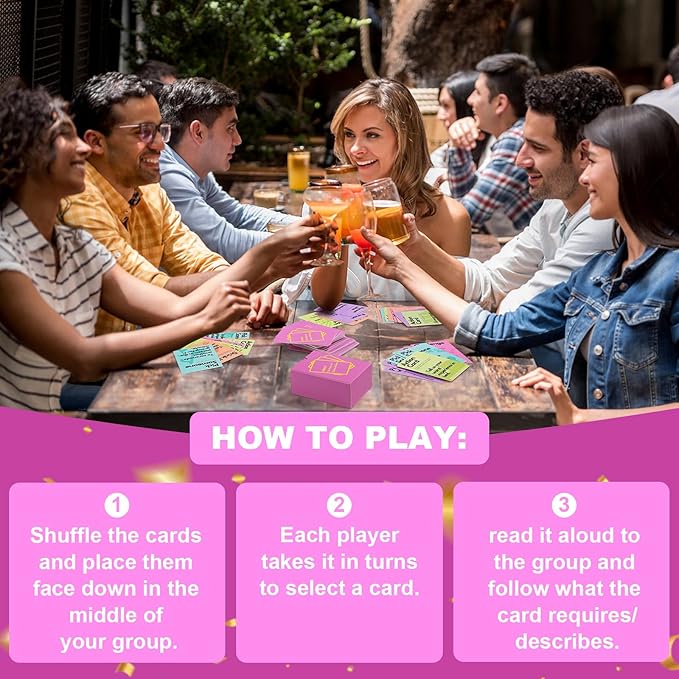 Fofeadm Drinking Card Games for Adults, Fun Adults Drinking Games with 100 Cards, Great for Game Night & Parties, 21st Birthday Gift & Bachelorette Party Games, Age 21+