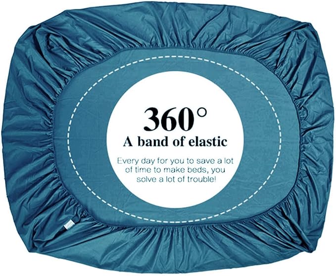NHNHN Fitted Sheet-Deep Pockets-Soft Microfiber-Easy Care-Shrinkage and Fade Resistant-Fitted Sheets Twin Size for Girl Woman Teens Kids-Only 1 Fitted Sheet (Twin, Turquoise)