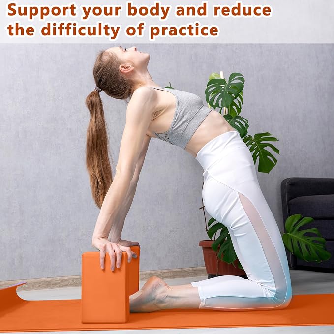 Honoson 20 Pcs Yoga Blocks Bulk 9''x6''x3'' High Density EVA Foam Blocks for Exercise Pilates Meditation, Lightweight Non-slip Surface, Improve Strength Balance Flexibility