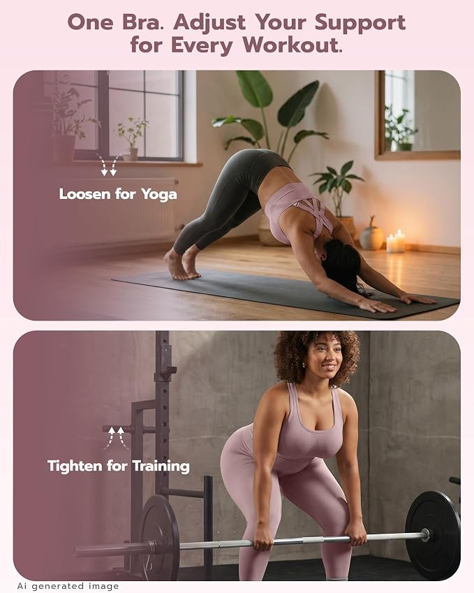FITTIN Adjustable Sports Bra for Large-Bust: Adjust Support for Workout | No More Settling Dial in Your Perfect Fit Full Coverage No Spillage for Gym & Yoga - for C–DDD Cup Plus Size Large Bust Women