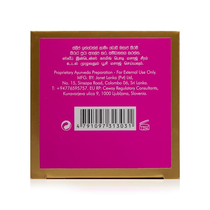 SPA CEYLON Sleep Intense Calming Body Massage Serum – Ayurveda Body Oil with Neroli, Lavender & Ylang Ylang – Natural Calming Massage Oil with Coconut, Almond & Rice Bran – 100ml