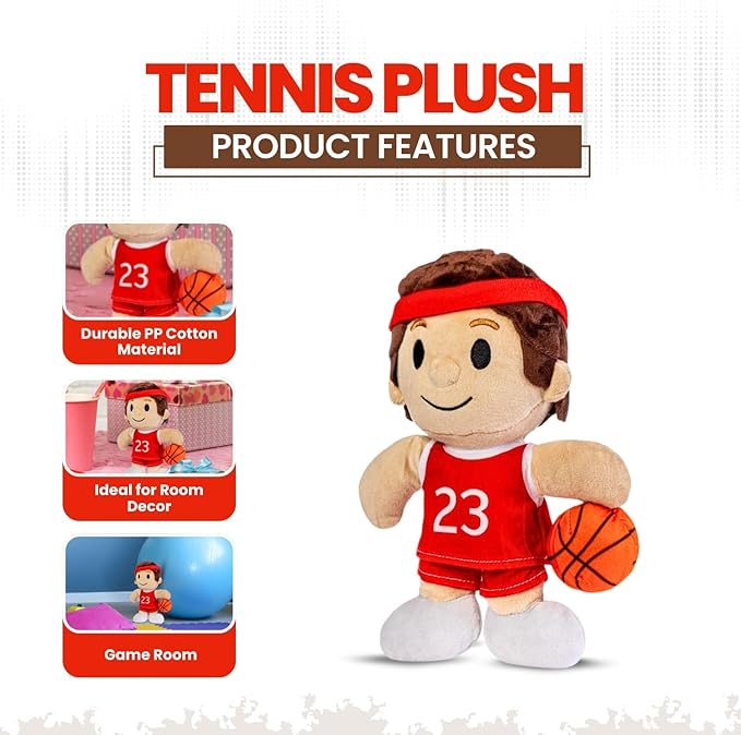 Basketball Plush – 10-inch Adorable Plushies for Boys and Girls – Soft and Squishy Sports Pillow for Kid Room Decor for Basketball Players
