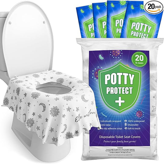 Eli with Love 20 Pack Extra Large Disposable Toilet Seat Cover (Boho) – Toddler Toilet Covers for Full Coverage On Toilet or Potty – Ideal Travel Toilet Seat Covers for Kids and Adults
