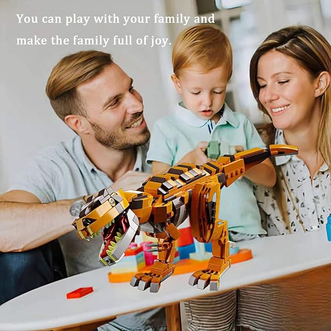 Jurassic Dinosaur Blocks Toys Set Compatible with Lego,656 Pcs Dinosaur Park World Toys for Age 7 8 9 10 11 12 13 14 Years,Giganotosaurus Toy for 7-9 Year Old Boy Christmas Birthday