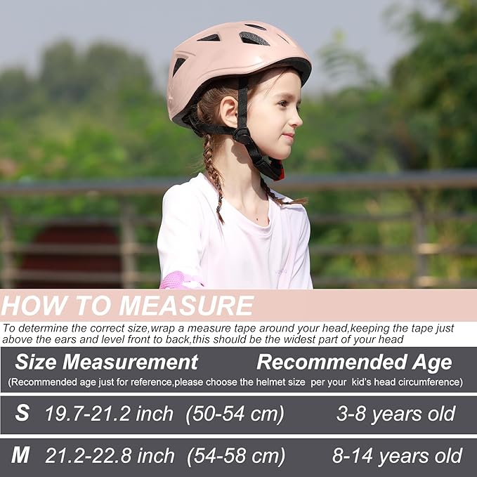 Kids Bike Helmet,2 Sizes Adjustable for Youth Child Boys & Girls Ages 3-5-8-14,Ventilation and Multi-Sport for Bicycle Skate