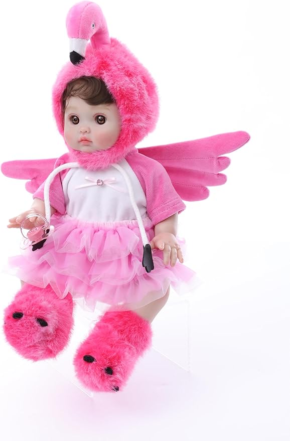 Reborn Baby Dolls, 18inch Large Realistic Hand-Rooted Hair Lifelike Baby Dolls with Accessories for 3+ Year Old Girls Gifts, Pretend Play, Collection