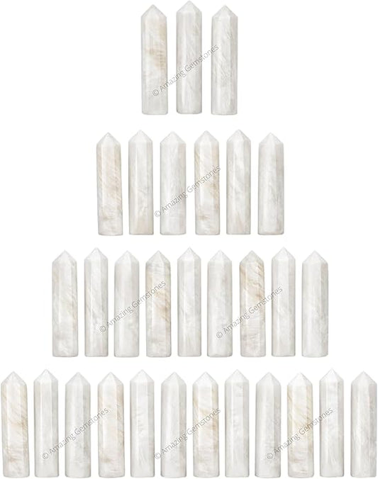 Amazing Gemstone Crystal Points Bulk Healing Crystals & Stones - Premium Single Terminated Healing Wand Point Bulk Crystals for Crafts, Crystal Grid, DIY Work
