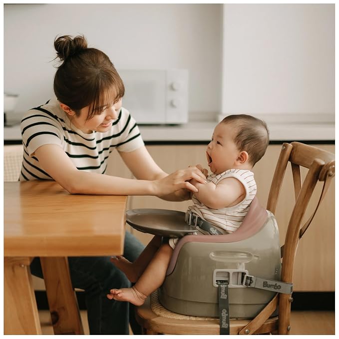 Bumbo 2 Pack 3-in-1 Multi-Seat for 6 to 36 Months, Travel Baby Feeding & Play Floor Seat, All-in-One Portable Booster with Tray & Toddler High Chair, Breige/Sonoran Rose (2 Pack)