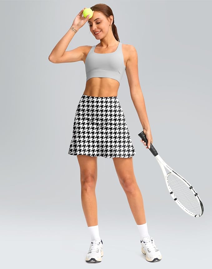 16" Golf Skorts for Women with 5 Pockets | Athletic, Tennis Skirt, High Waisted, Pickleball, Travel, Casual, Lightweight, Ruffle Summer Skirt, with Shorts
