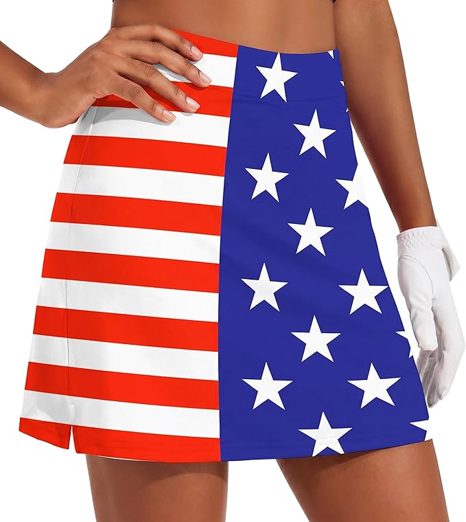 Ekouaer 16" Skorts for Women with Pockets Golf Pickleball Tennis Skirt | Silicone Grippers,2 Inner Pockets,Wide Waist,Side Slit Hem,Breathable,Soft,Lightweight