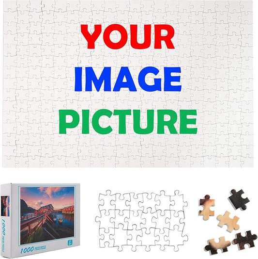 Custom Puzzle from Photo Custom Jigsaw Puzzle Unique Birthday Present Suitable for Children Family and Friends Personalized Puzzle-Multi Size (300piece-Large Format-Cardboard)
