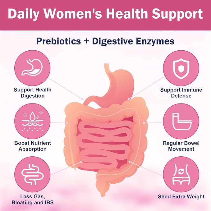 Vaginal Probiotics for Women, 100 Billion CFUs Probiotics & Prebiotics with Digestive Enzymes, Cranberry & D-Mannose - Womens Probiotic Supports pH Balance, Odor & Urinary Tract Health - 90 Capsules