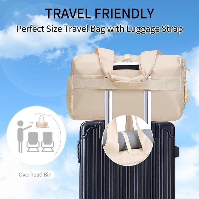 Handbag for Women Yoga Bag Large Capacity Yoga Pad Buckle with Shoe Compartment Water Bottle Sports Gym Bag Travel