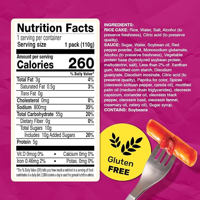 Spicy Cup Tteokbokki Instant Rice Cakes Korean – [Mala (Tingly Sichuan Spice) | Pack of 6] – Ready in 3 Minutes | Gluten-Free, Chewy, Quick & Easy Meal | Street Food Snack | 0 Cholesterol/ 0 Trans Fat - O’food