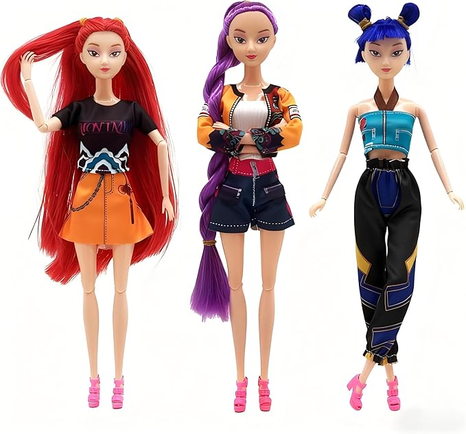 2026 New Singer Fashion Dolls,11.5'' Girl Group Fashion Doll for Kids,Articulated Fashion Doll Set,Great Gift Idea for Girls Fans (3Pcs)