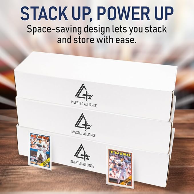 Premium Trading Card Box Storage For Sports, Baseball, Football, Basketball, MTG & TCG Collector | Baseball Card Storage Boxes & Organizer For Magic Sorter Bulk. Sports Holder For Collection.