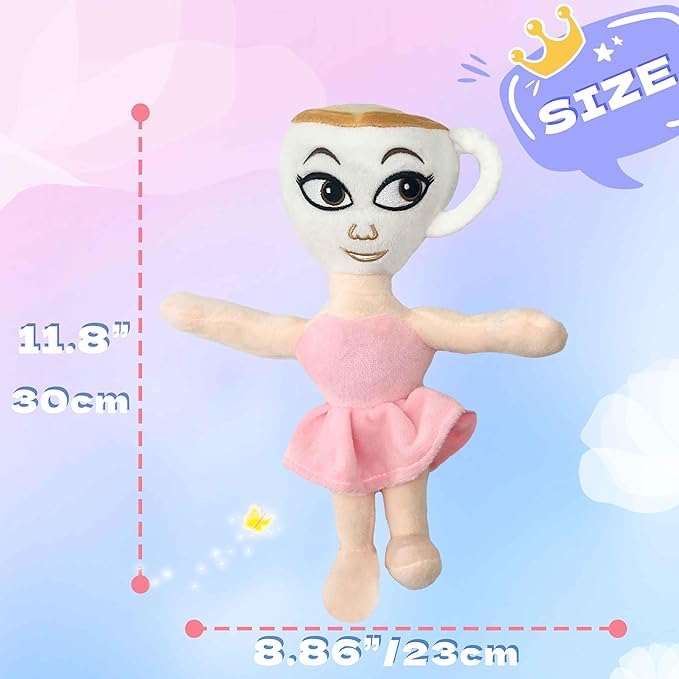 Italian Brainrot Ballerina Cappuccino Plush Rot Toy 2025 New Ai Crafted Stuffed Animal plushies Inspired plushies Toy Figures Plush Keychain Birthday Decora