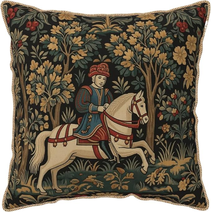 Vintage Tapestry Horse Velvet Pillow Covers 20x20 Inch Boho Retro Abstract Forest Throw Pillows for Couch Cushion Covers Pillowcase Boho Animal Farmhouse Pillow Cases for Sofa Bed Bedroom