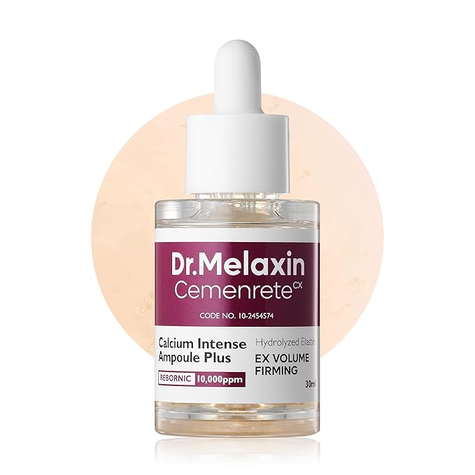 Dr.Melaxin Cemenrete Calcium Ampoule Plus with Adenosine and Niacinamide for Sagging Under Eye Skin, Dark Circles, Fine Lines &Eye Bags 1.01fl.oz.