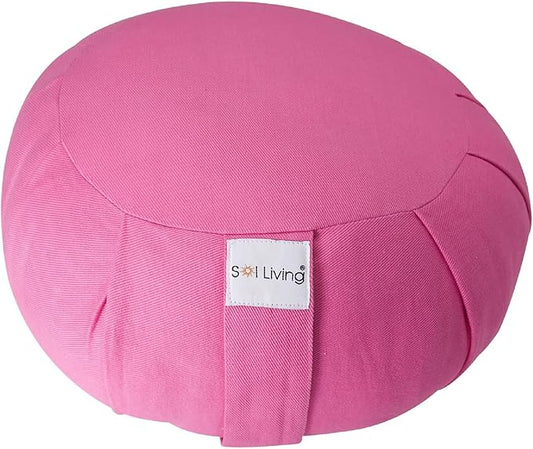 Meditation Cushion Sol Living Yoga Floor Pillow 100% Cotton Floor Cushion Removable Cover Firm Comfort Yoga Floor Cushion Seating for Adults Machine Washable Zafu Meditation Pillow Pouf Bolster Pillow