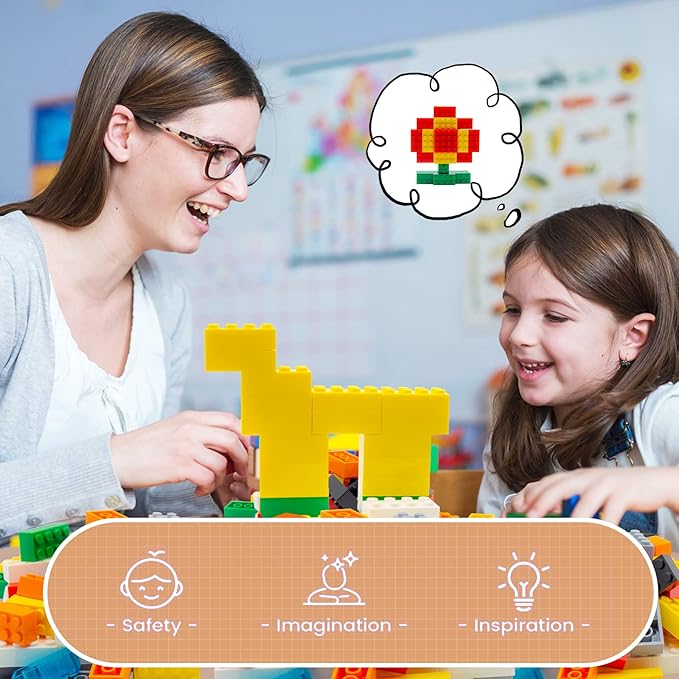 Building Bricks 320 Pieces, Medium Lavender Bricks Bulk Kit, Basic Parts Accessories, Classic Creative Building Blocks Set, Compatible