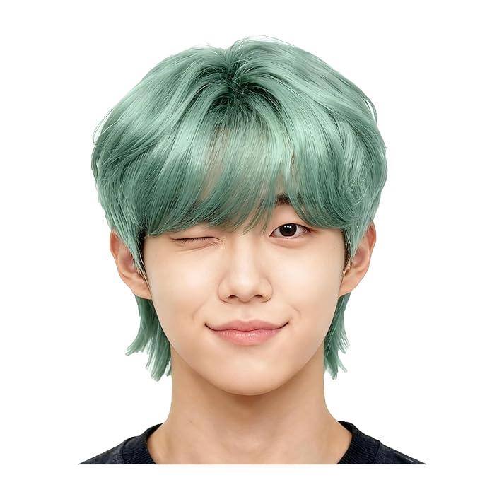 Men Baby Saja Costume Wig Anime Demon Boys Cosplay Props Halloween Party Outfit Accessories Merch Green