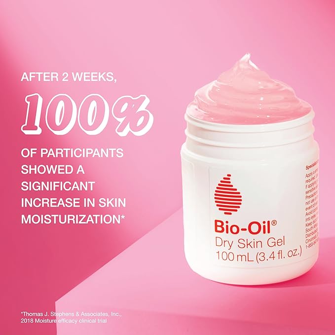 Bio-Oil Skincare Bundle for Sensitive & Dry Skin, Body Oil Serum (2 Oz) + Dry Skin Gel (1.7 Oz), Travel-Size Moisturizer for Scars and Stretch Marks