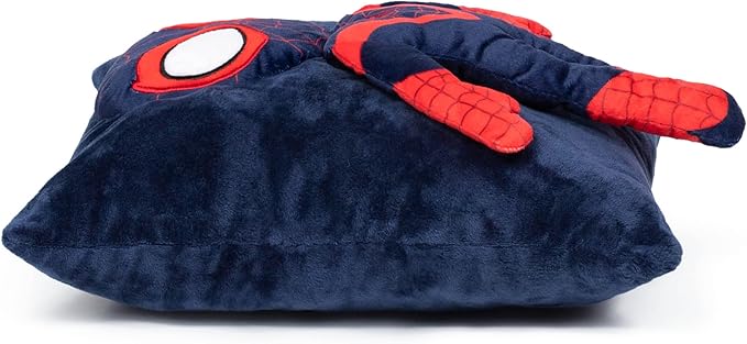 Jay Franco Marvel Spidey & His Amazing Friends Miles Morales 3D Snuggle Pillow - Super Soft Plush Pillow - Measures 15 Inches