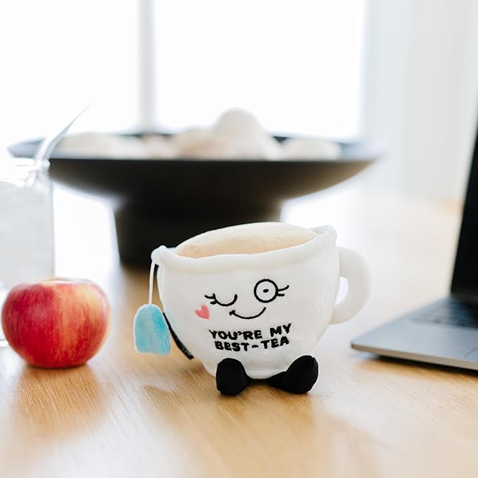 Teacup Plushie - You're My Best-Tea Punny Teacup Plush, Gift for Best Friend, Food Plush Toy for Gifting