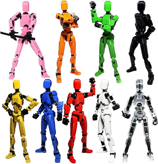 (Assembly Completed 2025 New Titan 13 Action Figure Set,Lucky Robot 13 Action Figure 3D Printed Multi-Jointed Movable,Nova 13 Action Figures,Multiple Accessories (Assembly Completed- 9pcs)