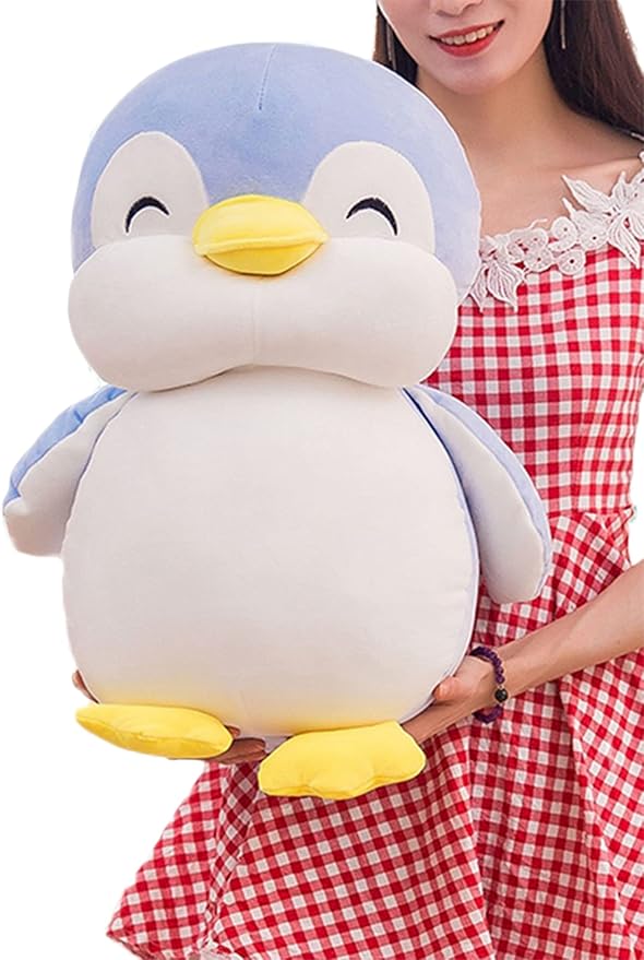 21.6 Inch Plush Penguin Stuffed Animal Hugging Pillow with Smile Face - Cuddly Penguin Plushie Toy for Kids and Lovers