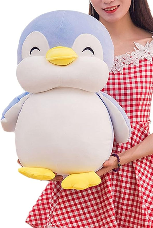 21.6 Inch Plush Penguin Stuffed Animal Hugging Pillow with Smile Face - Cuddly Penguin Plushie Toy for Kids and Lovers
