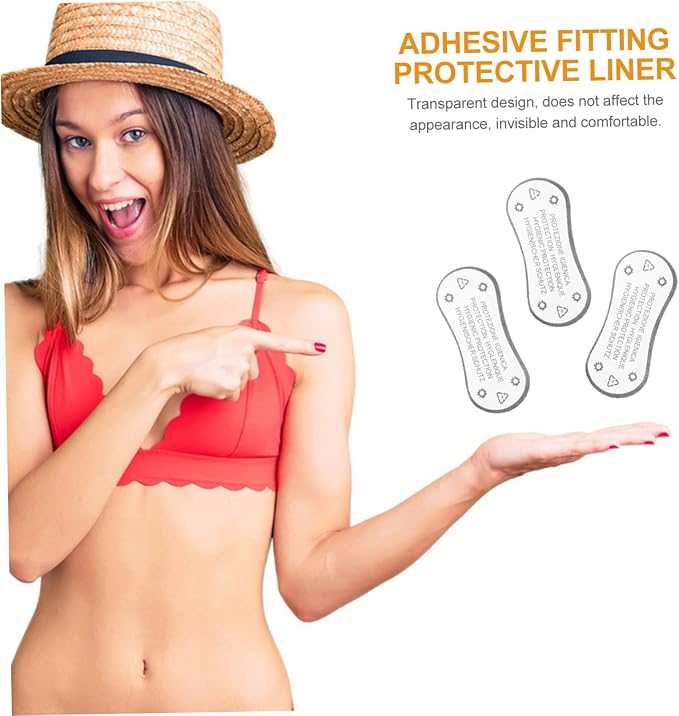 Sticky Underwear Sticker Set for Women Protective Swimwear Liner Adhesive Lingerie Panty Liner Stickers