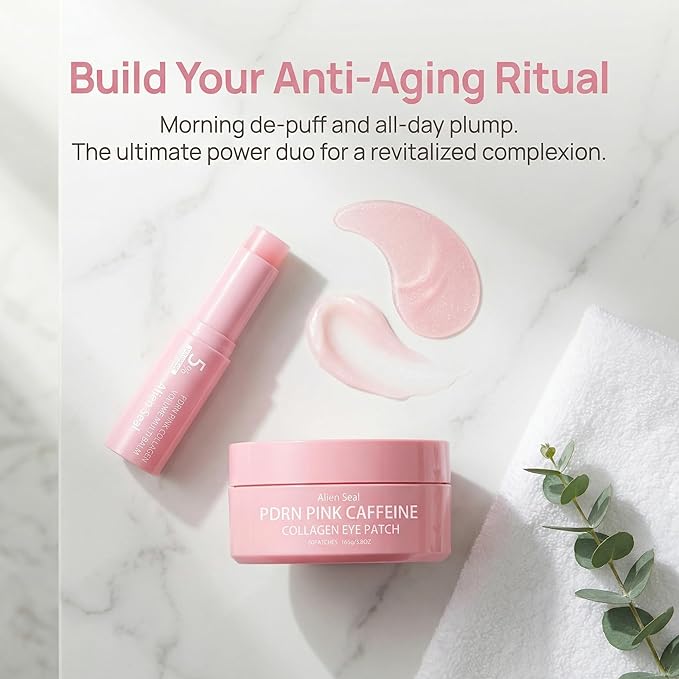 PDRN Pink Collagen Volume Multi Balm | All In One Volufiline, PDRN, NAD Stick for Youthful-Looking, Helping Look of Fine Lines, Firming Care, Anti-Aging Care | For Under-Eyes (Eye cream + Eye mask)